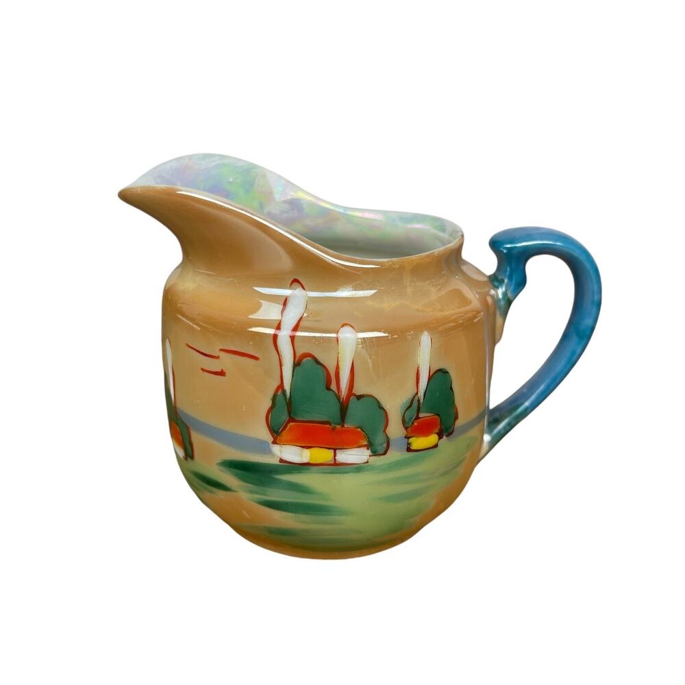 Vintage Trico House Hand-Painted Lusterware Creamer Nagoya Japan *read desc*